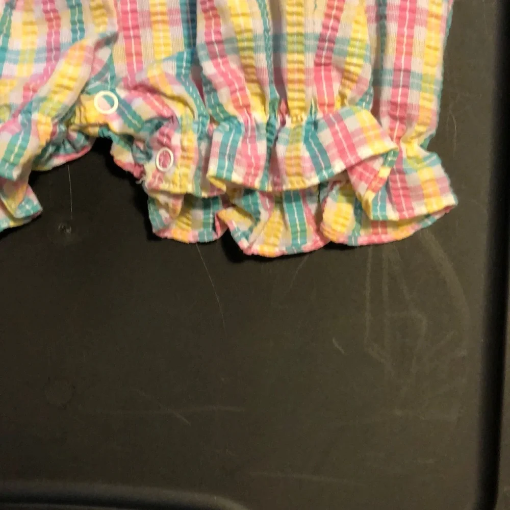 B.T Kids one piece checkered outfit size 18 months